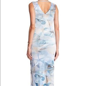 High Slit Print Maxi Dress